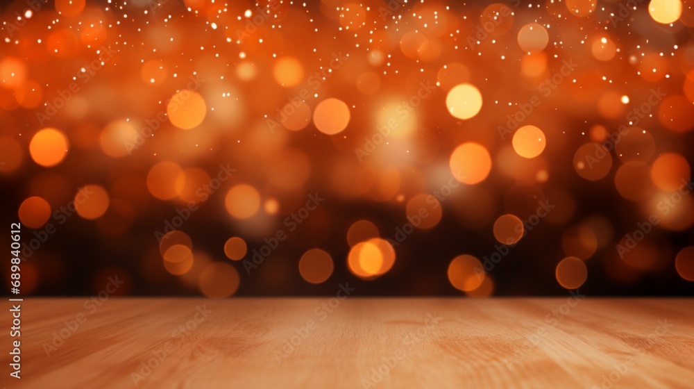 Poster blurred bokeh golden banner backdrop. empty space for text or logo - ai generative