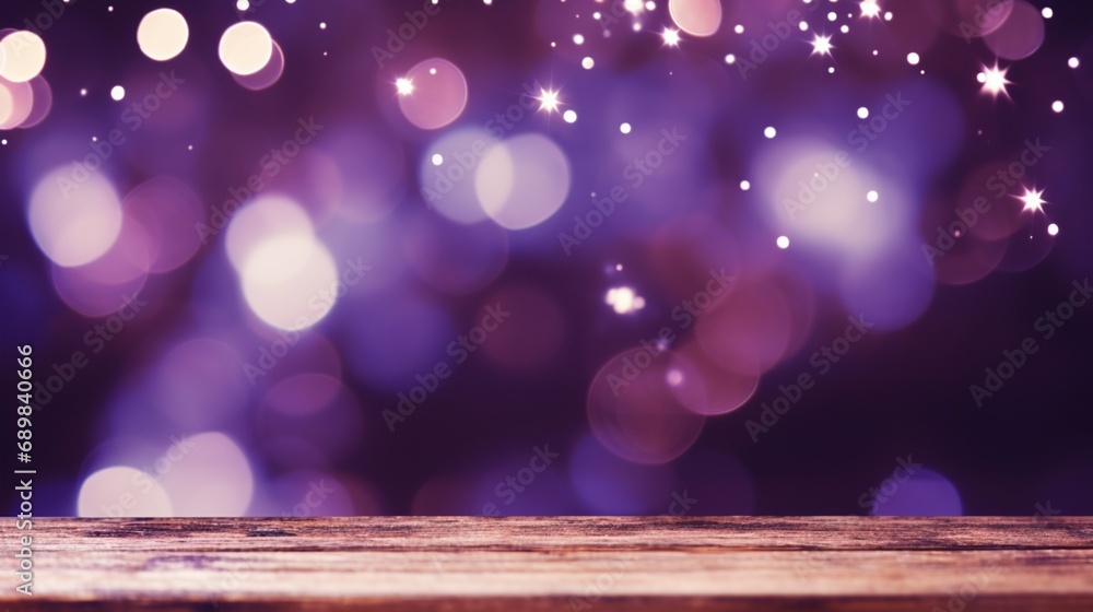 Poster blurred bokeh purple banner backdrop. empty space for text or logo - ai generative