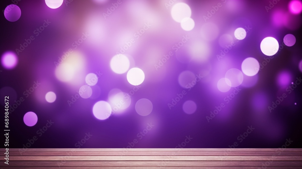 Poster blurred bokeh purple banner backdrop. empty space for text or logo - ai generative