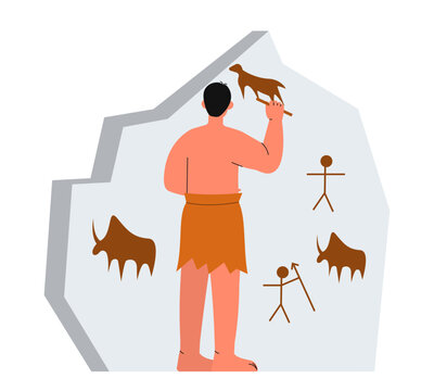 Tribe people scene vector concept