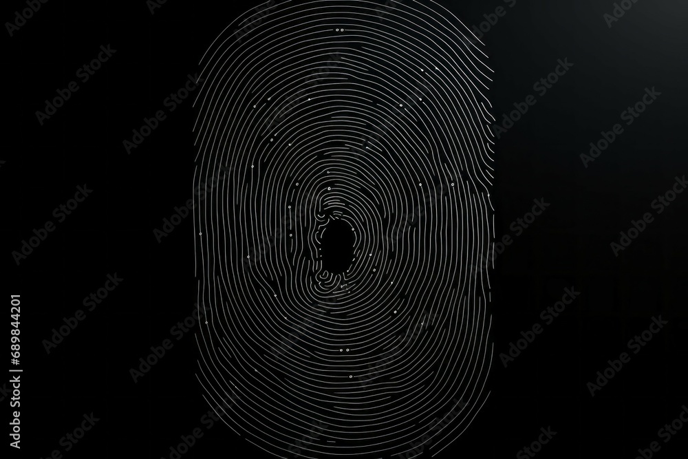 Poster electronic fingerprint. background with selective focus and copy space