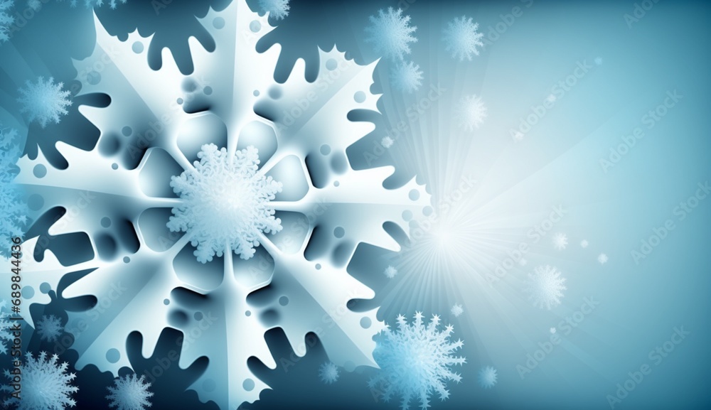 Poster a blue banner backdrop with snow flacks and glitters. serves as a background for new year wish - ai 