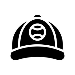 baseball cap glyph icon