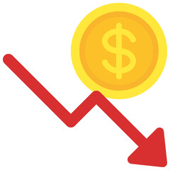 Money Loss Arrow Icon