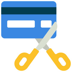 Cut Up Credit Card Icon