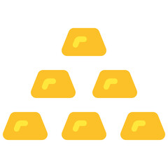 Gold Bars Stack Icon
