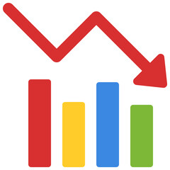 Decrease Bar Chart Icon