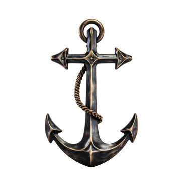Sailing Boat Anchor Isolated on transparent Background.