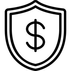 Money Protection Shield Icon