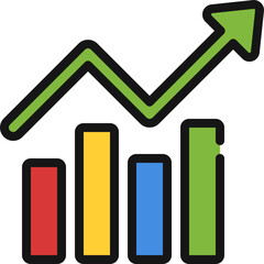 Increase Bar Chart Icon