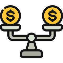 Money Scales Balanced Icon