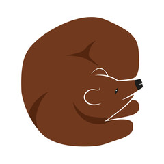 Sleep Bear in Circle Logo Designs Inspiration vector - 689846829