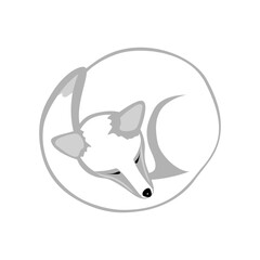 Creative circle fox logo vector, Round Fox Logo Template tattoo - 689846839