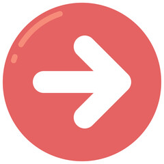 Rounded Right Arrow Circle Icon