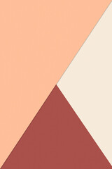 Abstract geometric paper background. Peach , brown, beige