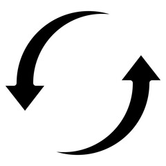 Thin Point Cycle Arrows Icon