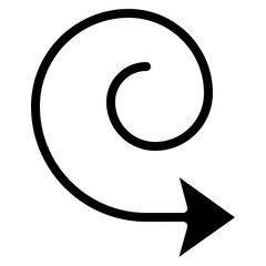 Spiral Loop Arrow Icon