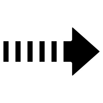 Dashed Line Right Arrow Icon