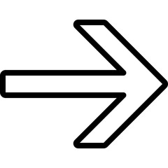 Sharp Right Arrow Icon