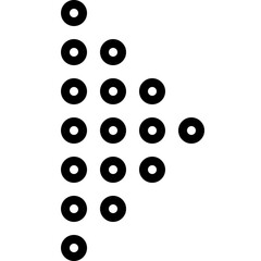 Dots Play Button Arrow Icon