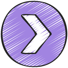 Flat Right Arrow Circle Icon