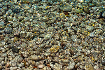 Macro shots, Beautiful nature scene. Pebbles on a Beach