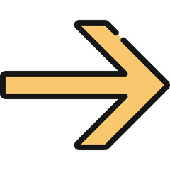 Sharp Right Arrow Icon