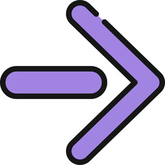 Thick Split Right Arrow Icon