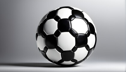 Ein schwarz weißer Lederfußball - isoliert