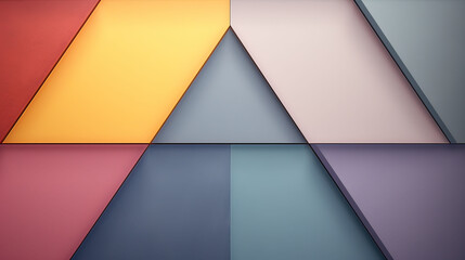 Geometric abstraction with soft gradients forming a triangular pattern, blending modern design with soothing colors.