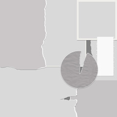 Seamless presentation square collage mood board