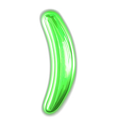 Green inflatable symbol with glow