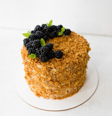 cake with berries