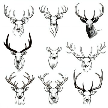 set of deer horn 