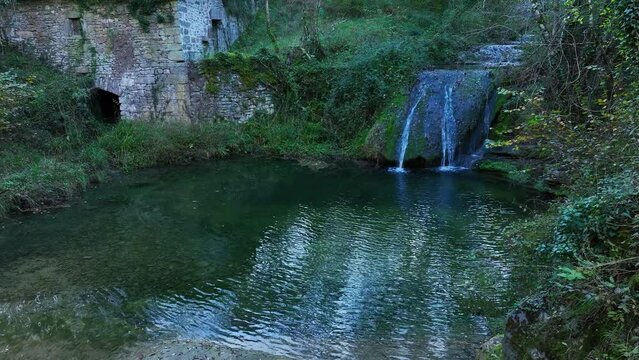 Belandia Mill in the Idas Stream in the area of Ordu&ntilde;a. Bizkaia. Basque Country. Spain. Europe