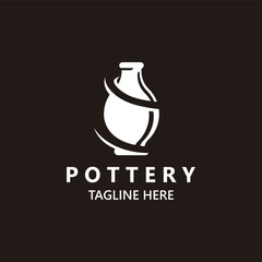  Pottery logo design handmade, creative traditional mug craft concept inspiration nature workshop template