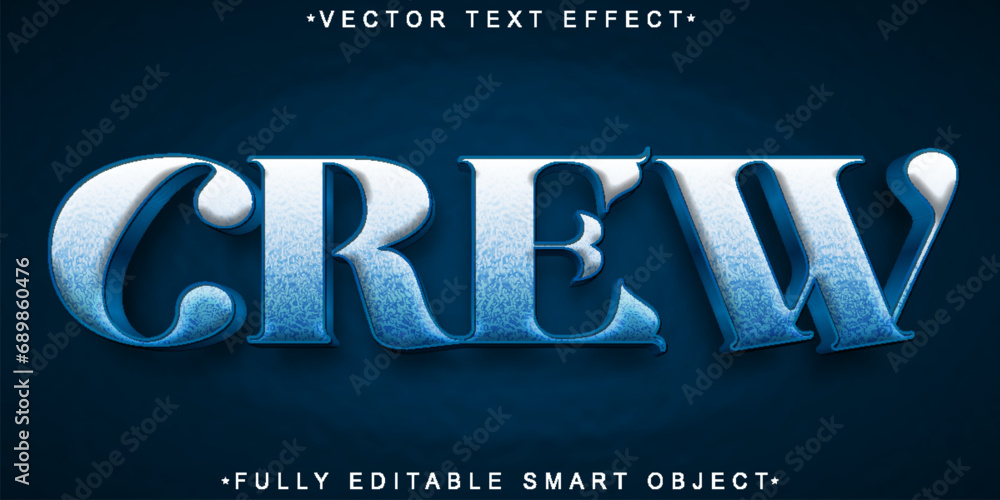 Poster sailor crew vector fully editable smart object text effect