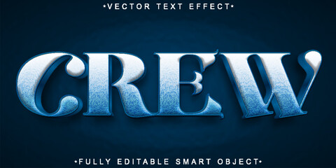 Sailor Crew Vector Fully Editable Smart Object Text Effect - obrazy, fototapety, plakaty