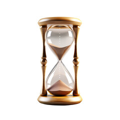 Hourglass on transparent background, sandglass