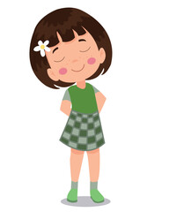 vector illustration of students in different postures