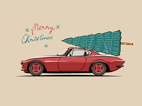 Christmas delivery vector image print