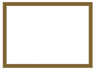 Brown wooden frame with ornament vector illustration	
