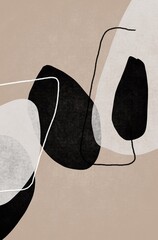 abstract Shapes Ovals Wall Poster Wall Decor