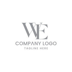 Initial Letter WE Logo Design Outstanding Creative Modern Symbol Sign