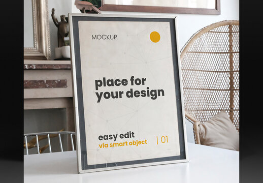 Frame Vertical Indoor Mockup