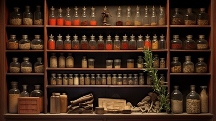 traditional chinese medicine cabinet in china, 16:9 - obrazy, fototapety, plakaty