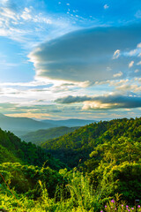 Fototapeta na wymiar landscape of mountain beautiful countryside of Thailand