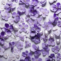 background with lilac flowers