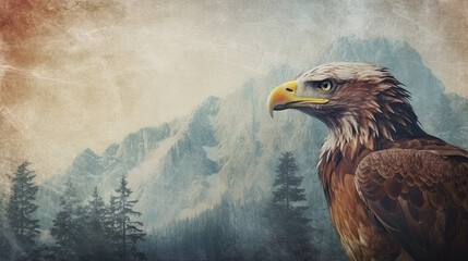 Beautiful portrait of a white-tailed eagle
