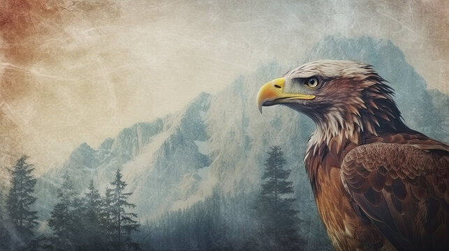 Beautiful portrait of a white-tailed eagle